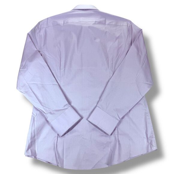 The Mens Store Dress Shirt Size 16.5 32/33 Slim Fit Stretch Button Down in Lilac - Picture 4 of 10